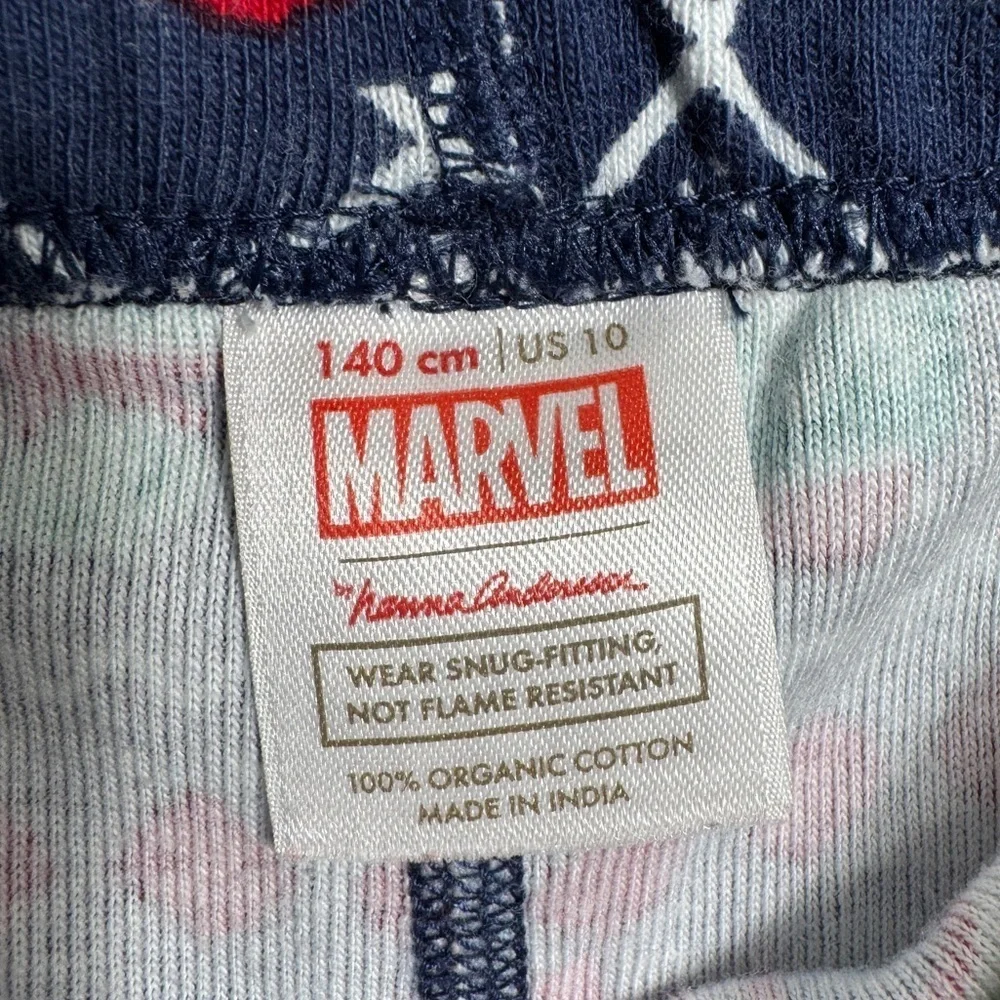 Hanna Andersson x Marvel Christmas Long John Pajama Set, Size 10
